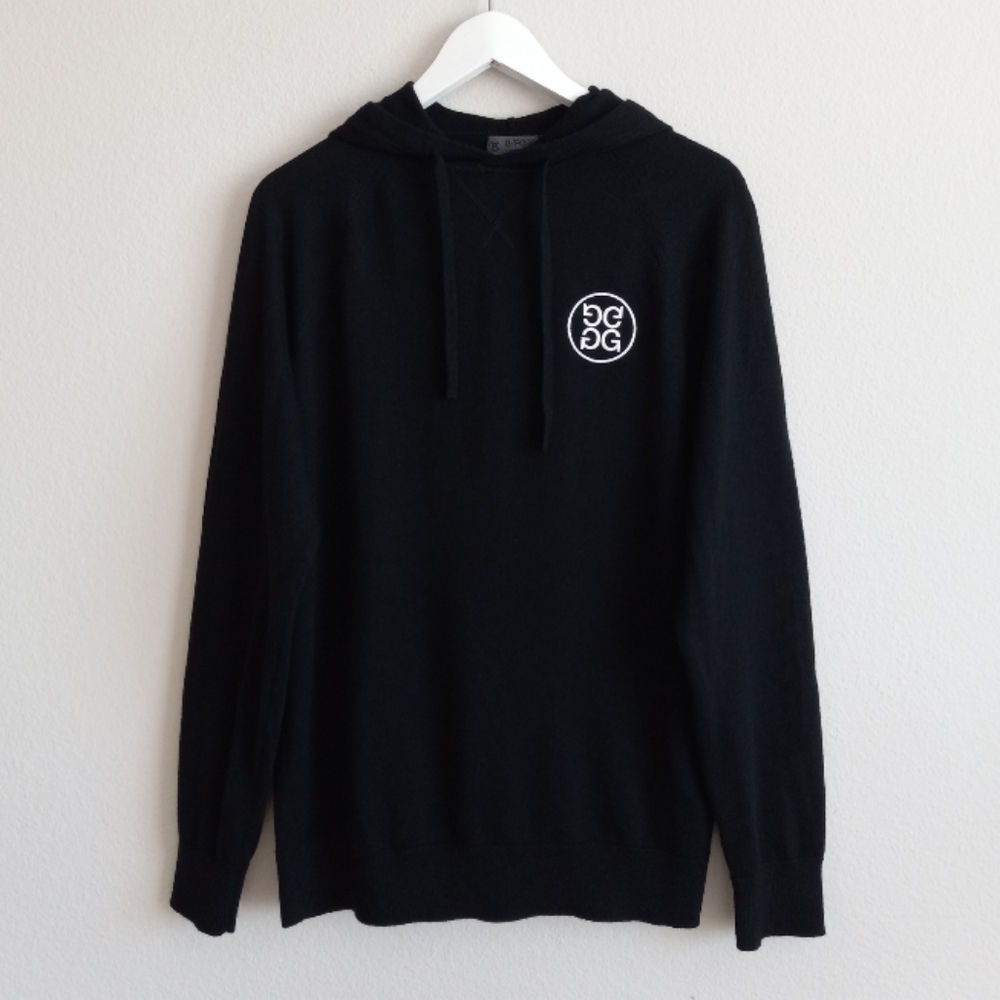 G/FORE Blackout Hooded Golf Pullover Merino Wool M